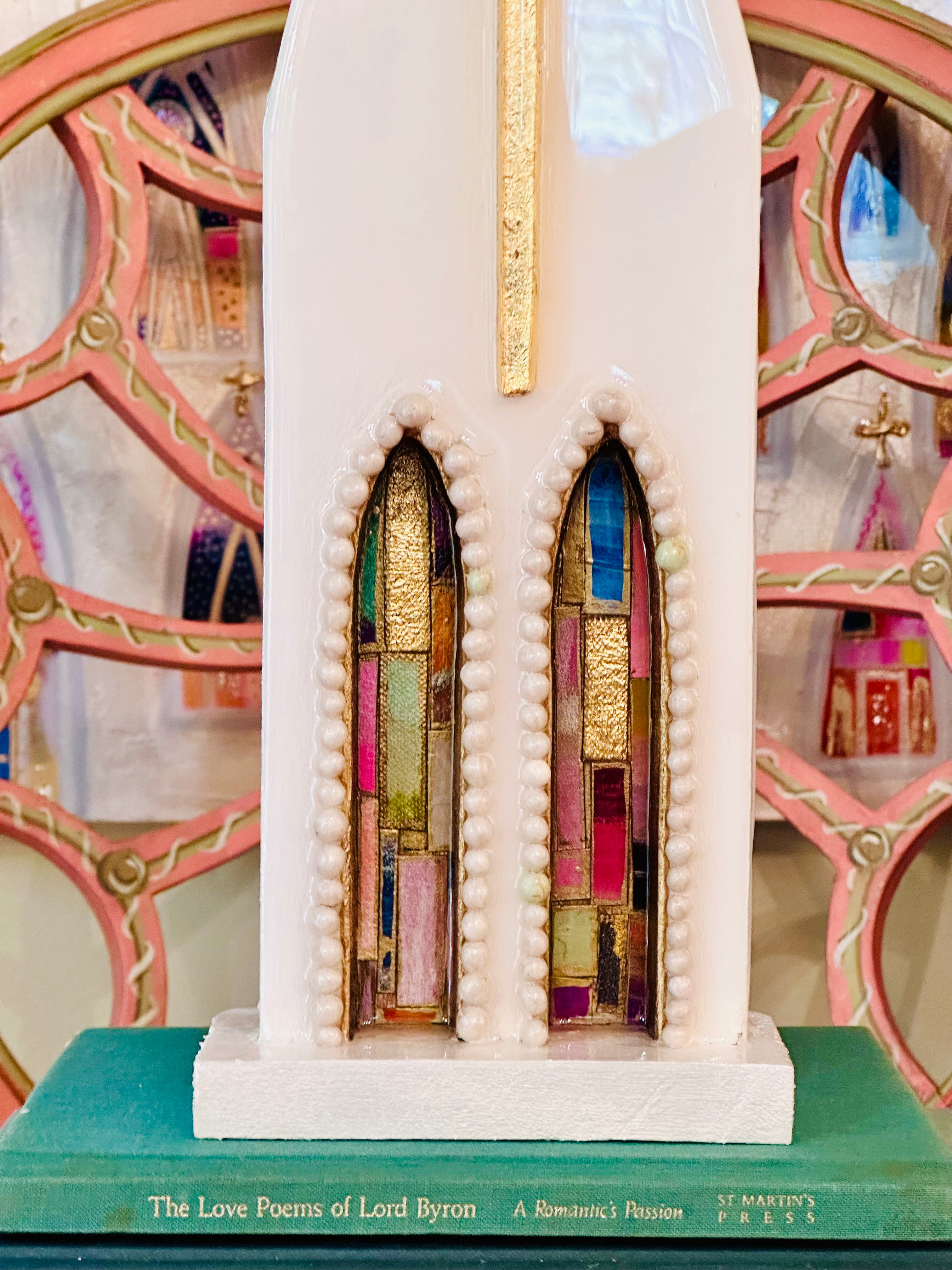 Art Fiala & Laura Rice Beaded Cathedral- 15 inches