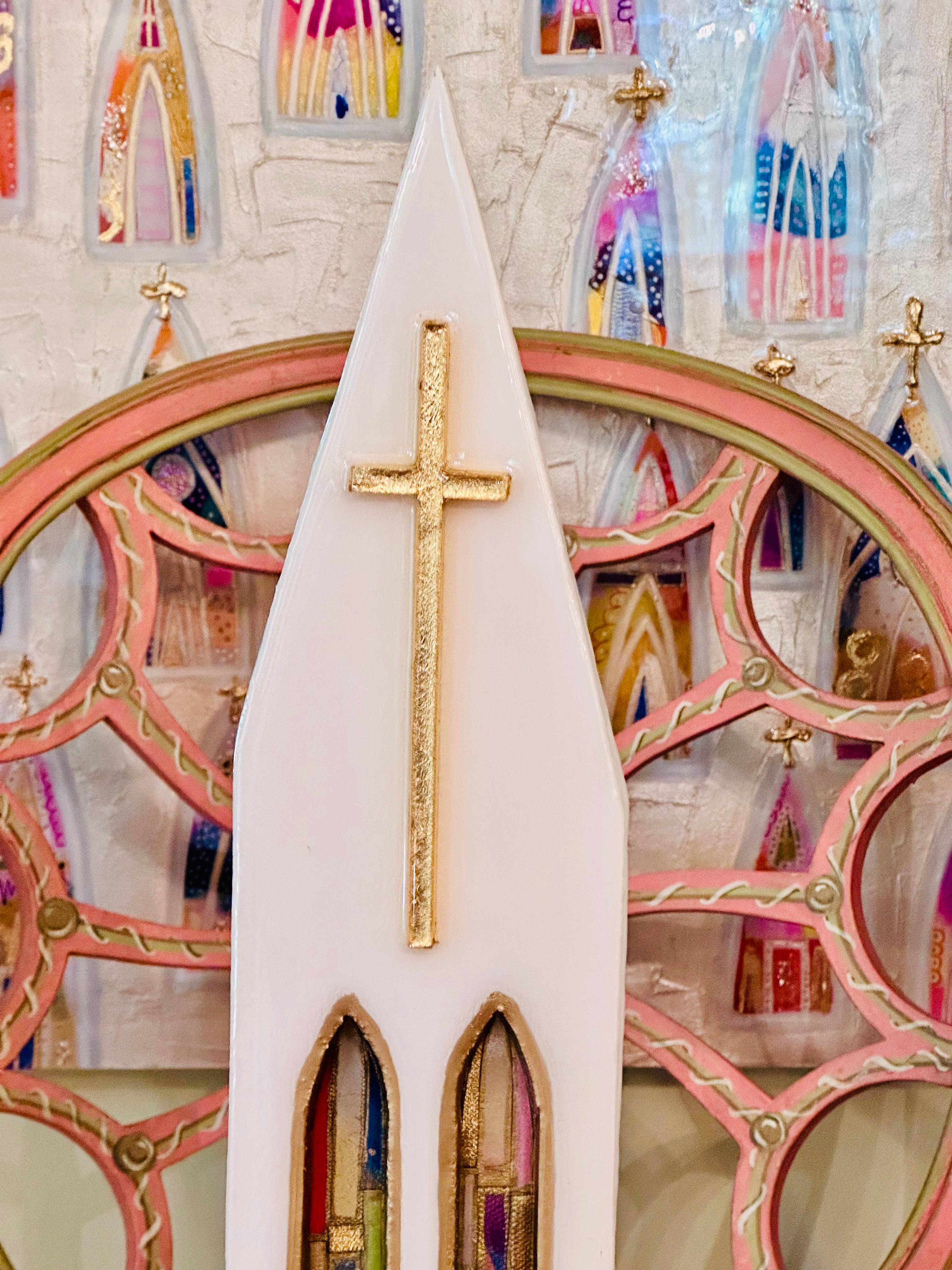 Art Fiala & Laura Rice Cathedral Front - 15 inches