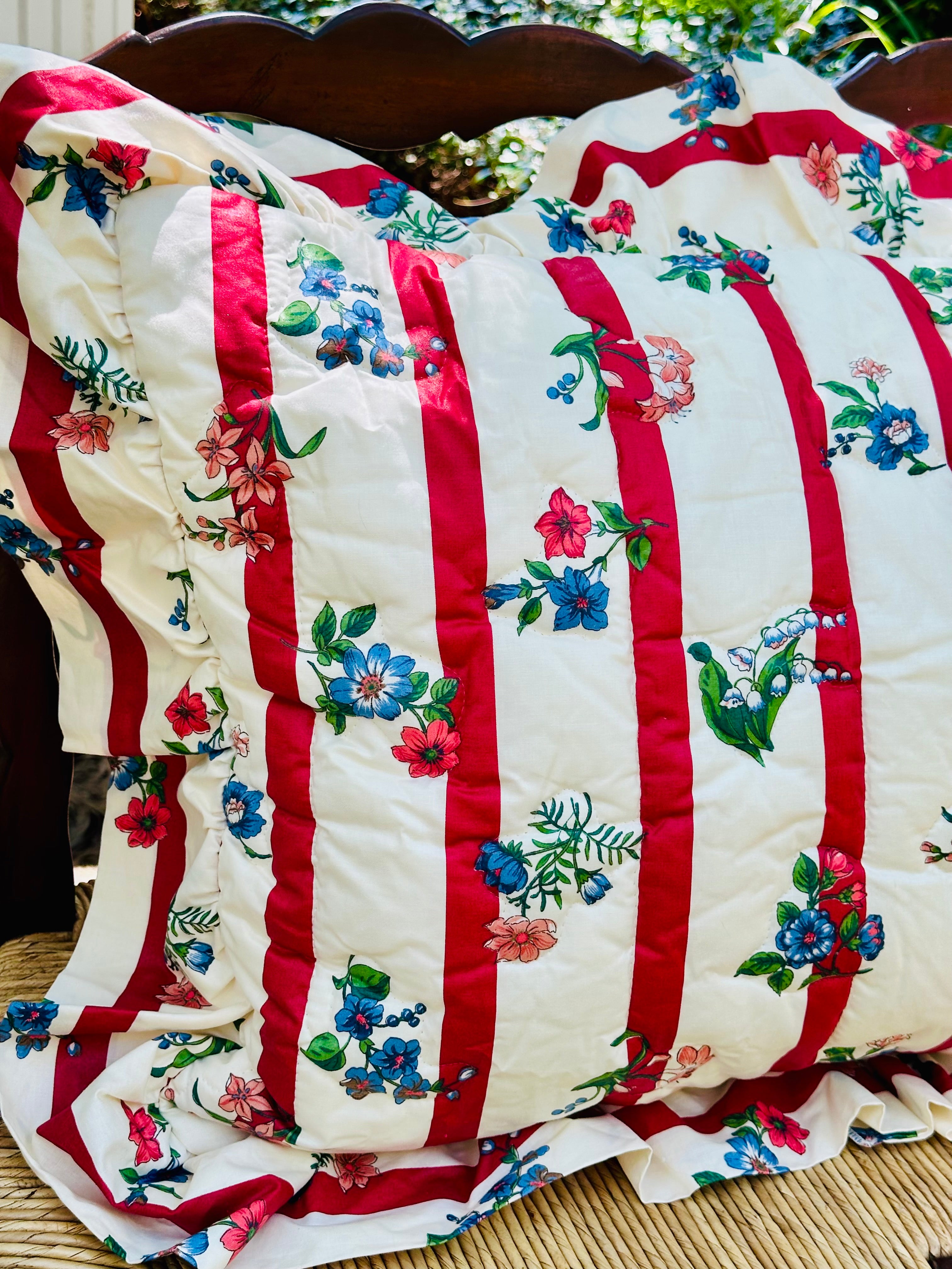 Pair of Vintage Chintz Waverly Shams