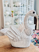 Load image into Gallery viewer, Vintage Wicker Swan
