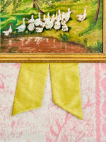 Load image into Gallery viewer, Small Chartreuse Willow &amp; Pearls Bow
