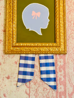 Load image into Gallery viewer, Marvelous Pair of Silk Taffeta Gingham Willow &amp; Pearls Bows
