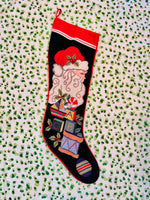Load image into Gallery viewer, Gigantic Vintage Needlepoint Santa Stocking
