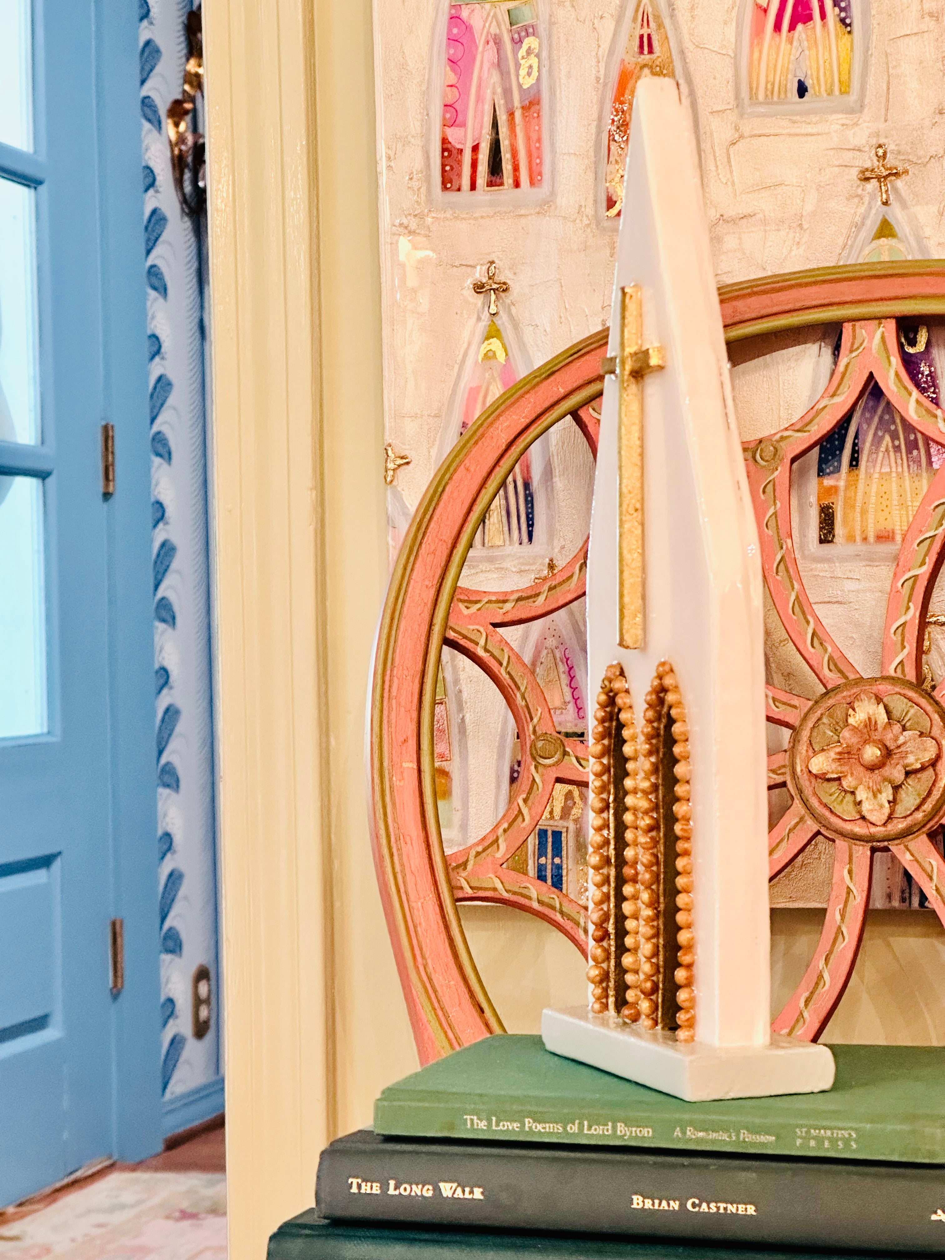 Art Fiala & Laura Rice Beaded Cathedral Front - 13 inches