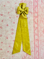 Load image into Gallery viewer, Small Chartreuse Willow &amp; Pearls Bow

