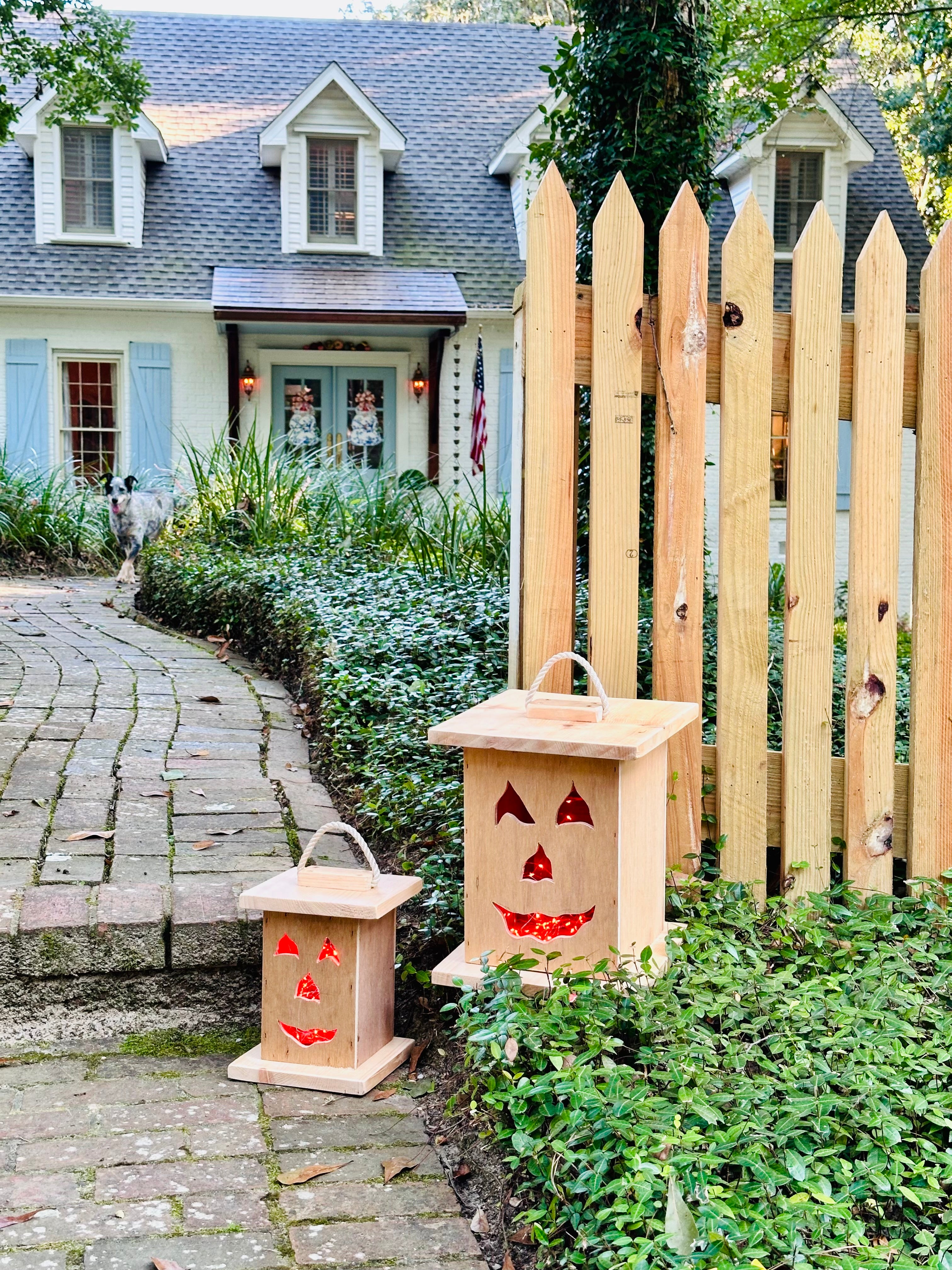 Pair of Jack-o’-lanterns Hand Crafted by Art Fiala