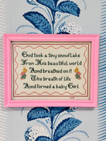 Load image into Gallery viewer, Baby Girl Cross Stitch Dated 1989
