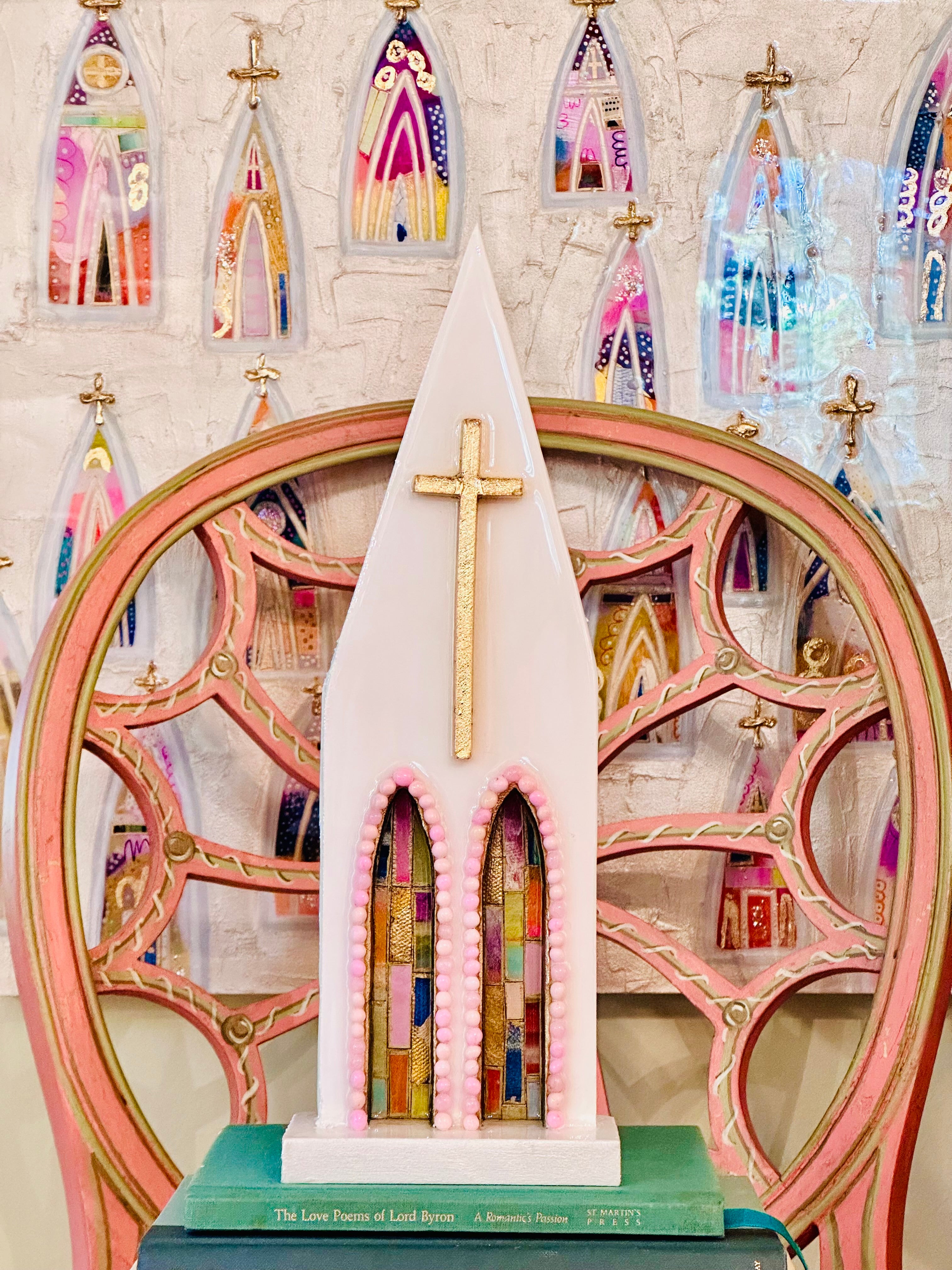 Art Fiala & Laura Rice Beaded Cathedral  - 13 inches