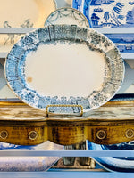 Load image into Gallery viewer, Antique English Blue &amp; White Platter
