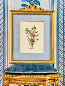 Pair of Magnificent Botanicals in Gilded Bow Frames