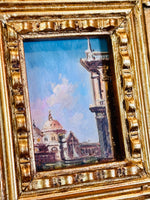 Load image into Gallery viewer, Set of 4 Original Pieces of European Art in Lovely Wooden Gold Frames
