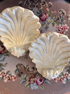 Magnificent Carved Shell Drapery Rod Holders