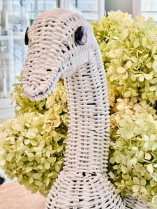 Vintage Wicker Swan