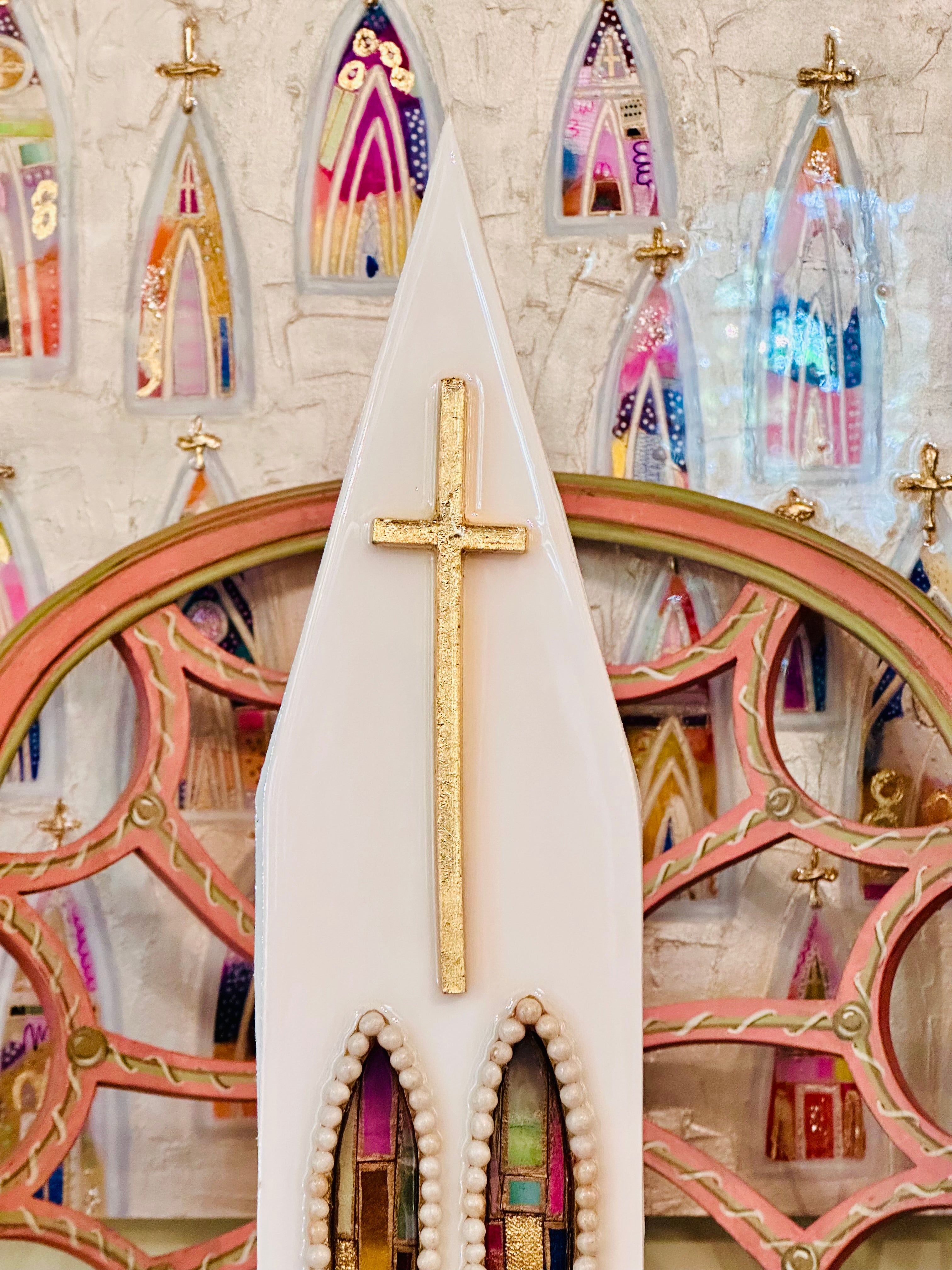 Art Fiala & Laura Rice Beaded Cathedral - 15 inches