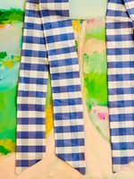 Load image into Gallery viewer, Marvelous Pair of Silk Taffeta Gingham Willow &amp; Pearls Bows
