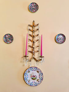 Large Gilded Italian Toleware Sconces