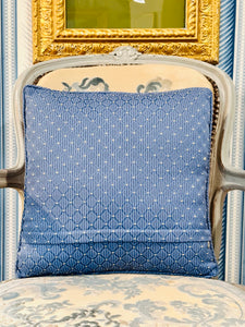 Blue Needlepoint Pineapple Pillow