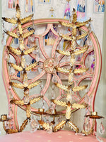 Load image into Gallery viewer, Large Gilded Italian Toleware Sconces
