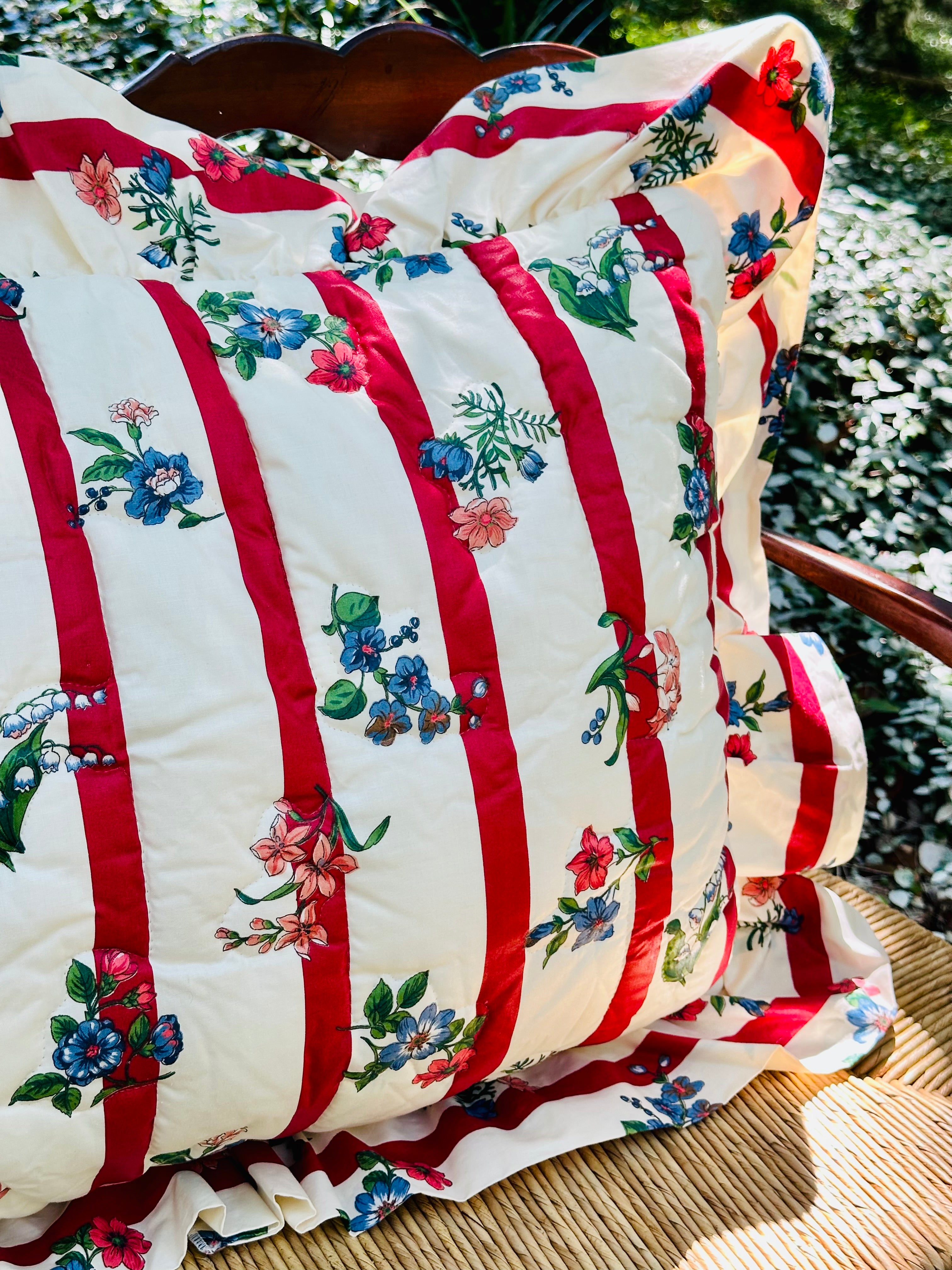 Pair of Vintage Chintz Waverly Shams