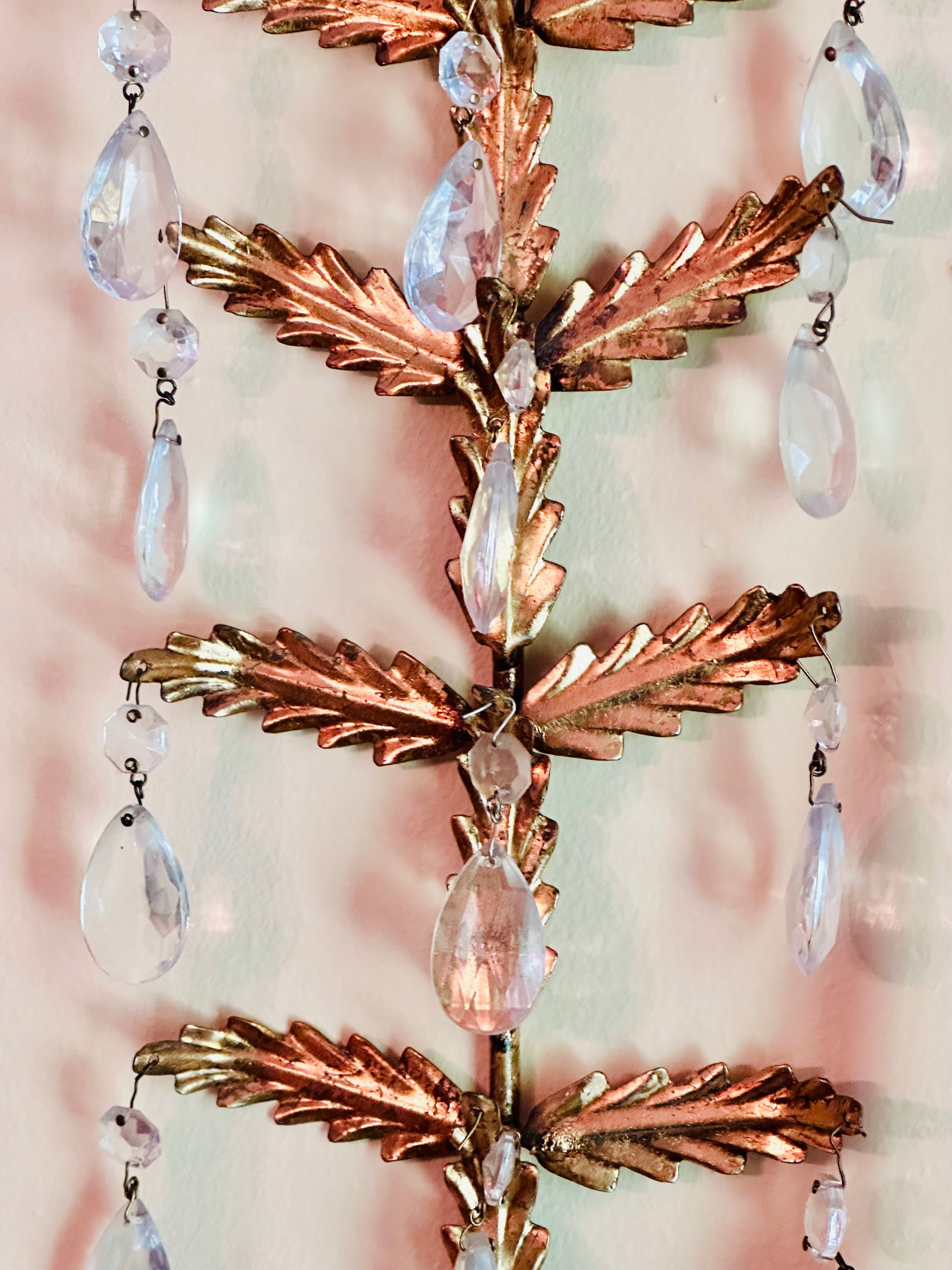 Large Gilded Italian Toleware Sconces