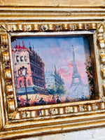 Load image into Gallery viewer, Set of 4 Original Pieces of European Art in Lovely Wooden Gold Frames
