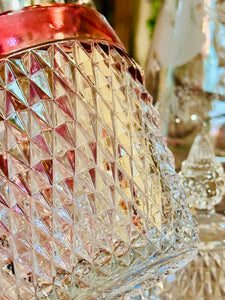 Chic Diamond Point Ruby Ice Bucket