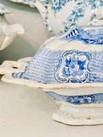 Load image into Gallery viewer, Antique (1829-1861) Bologna Adam’s &amp; Son’s Transferware Covered Dish
