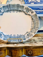 Load image into Gallery viewer, Antique English Blue &amp; White Platter
