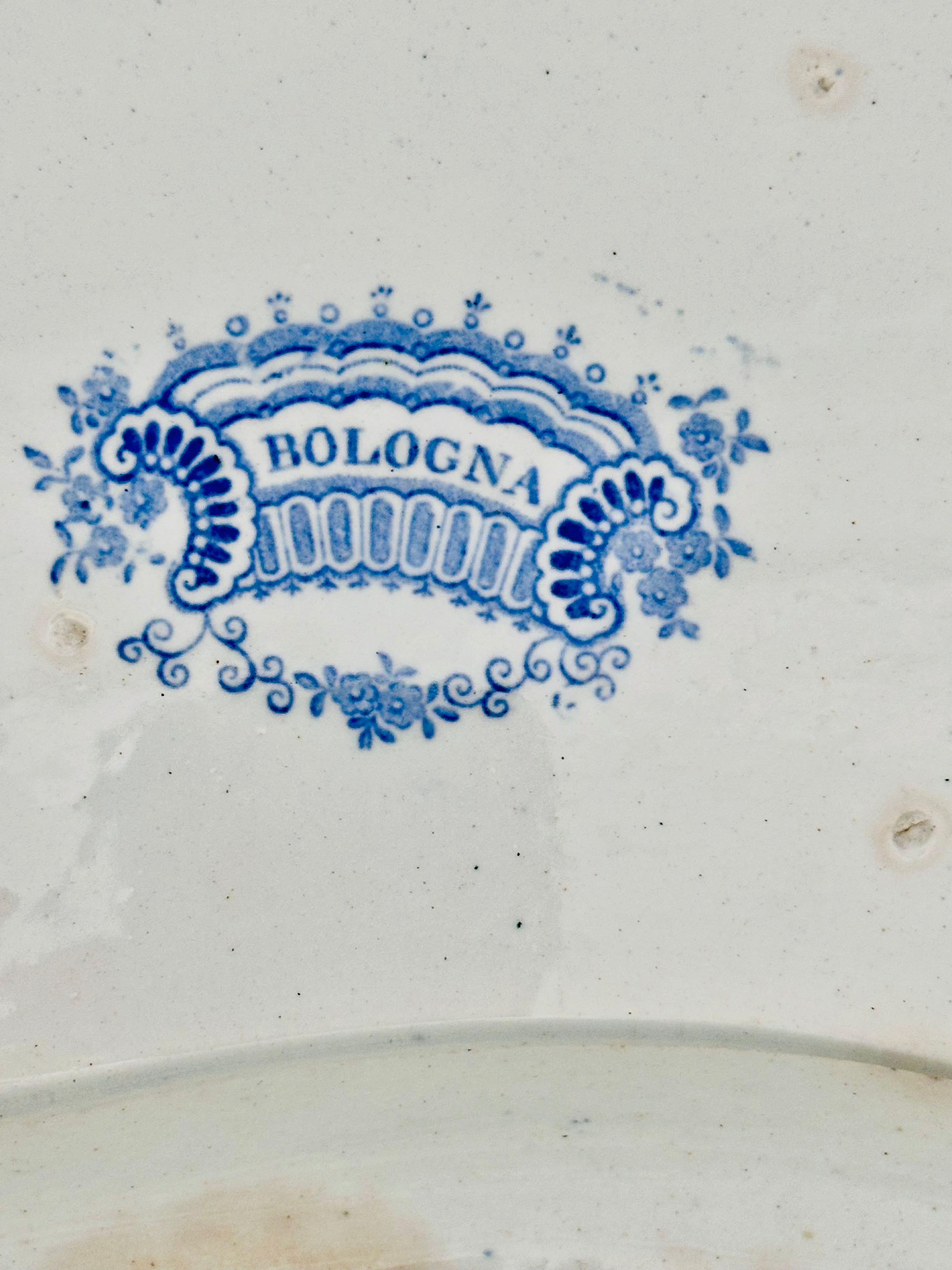 Antique (1829-1861) Bologna Adam’s & Son’s Transferware Covered Dish