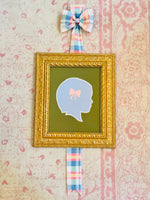 Load image into Gallery viewer, Darling Plaid Willow &amp; Pearls Single Ribbon Bows
