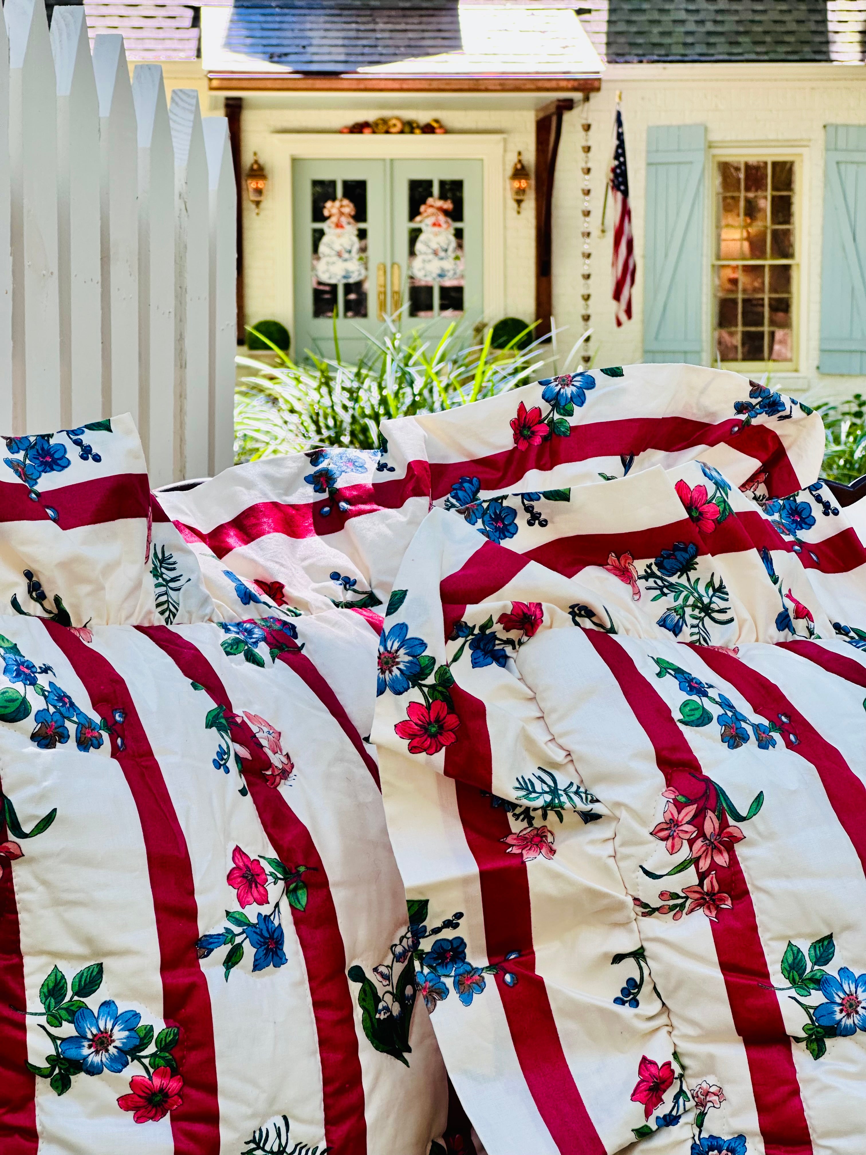 Pair of Vintage Chintz Waverly Shams