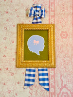 Load image into Gallery viewer, Marvelous Pair of Silk Taffeta Gingham Willow &amp; Pearls Bows
