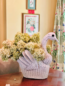 Vintage Wicker Swan