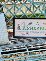 Load image into Gallery viewer, Hilarious Fisherman Cross Stitch
