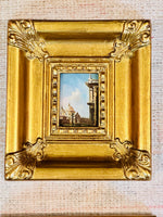 Load image into Gallery viewer, Set of 4 Original Pieces of European Art in Lovely Wooden Gold Frames
