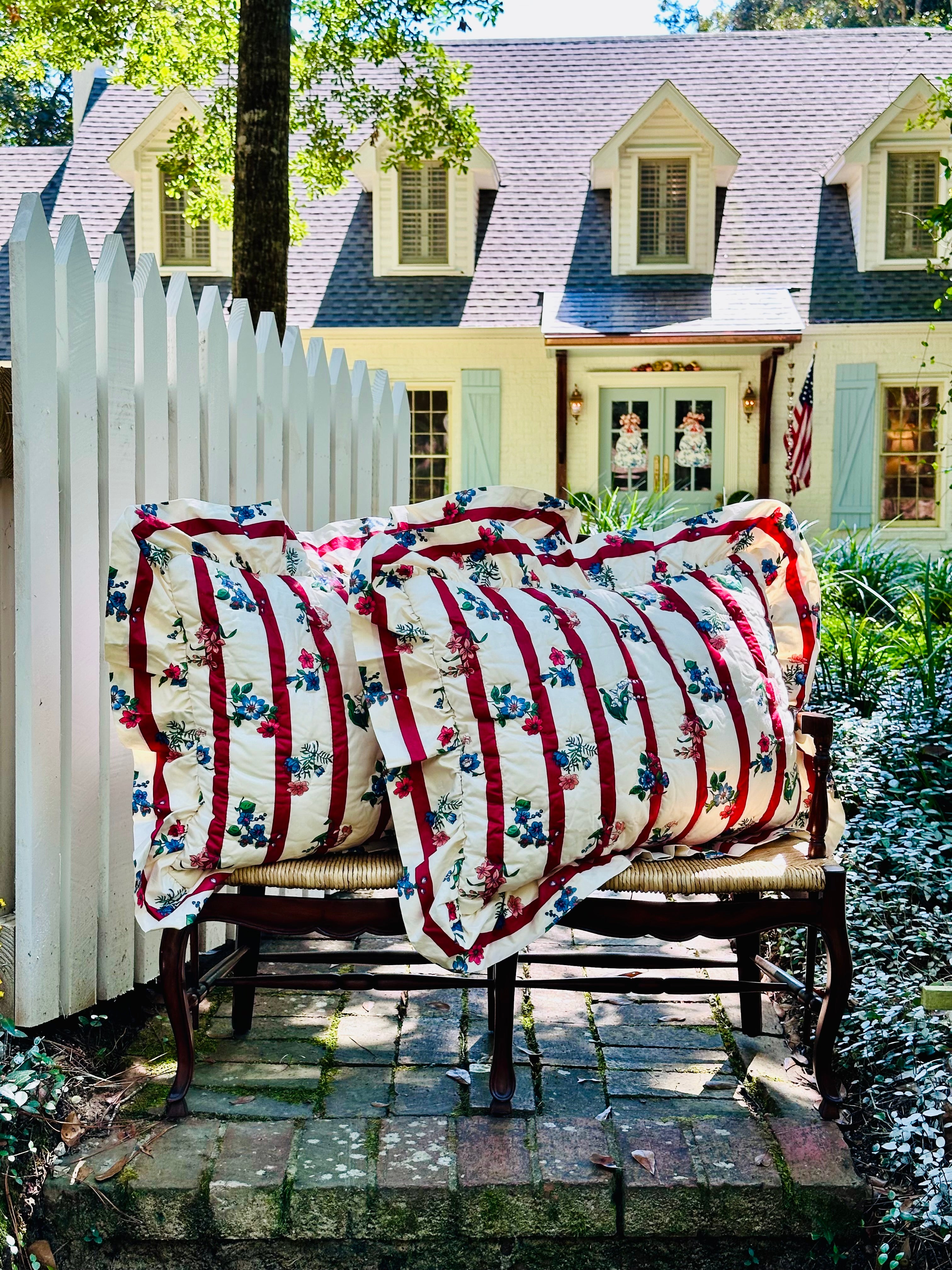 Pair of Vintage Chintz Waverly Shams