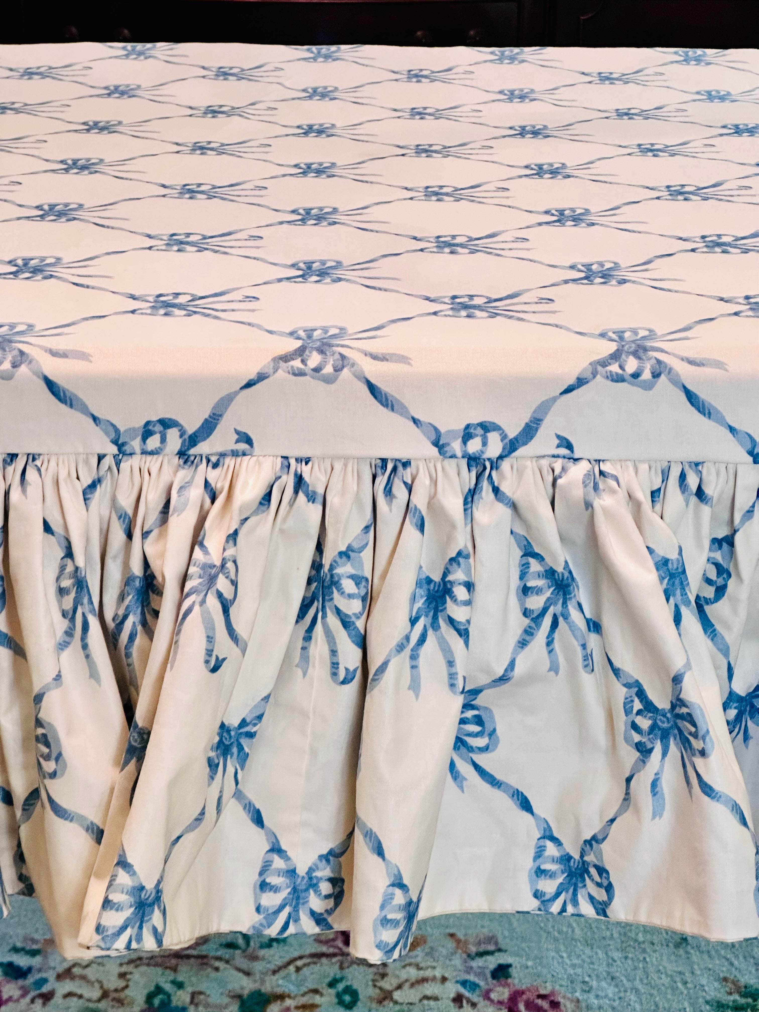 Bespoke Waverly for Schumacher Bows Jolie Tablecloth