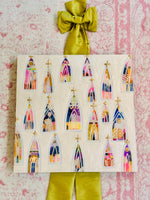 Load image into Gallery viewer, Medium Chartreuse Willow &amp; Pearls Bow
