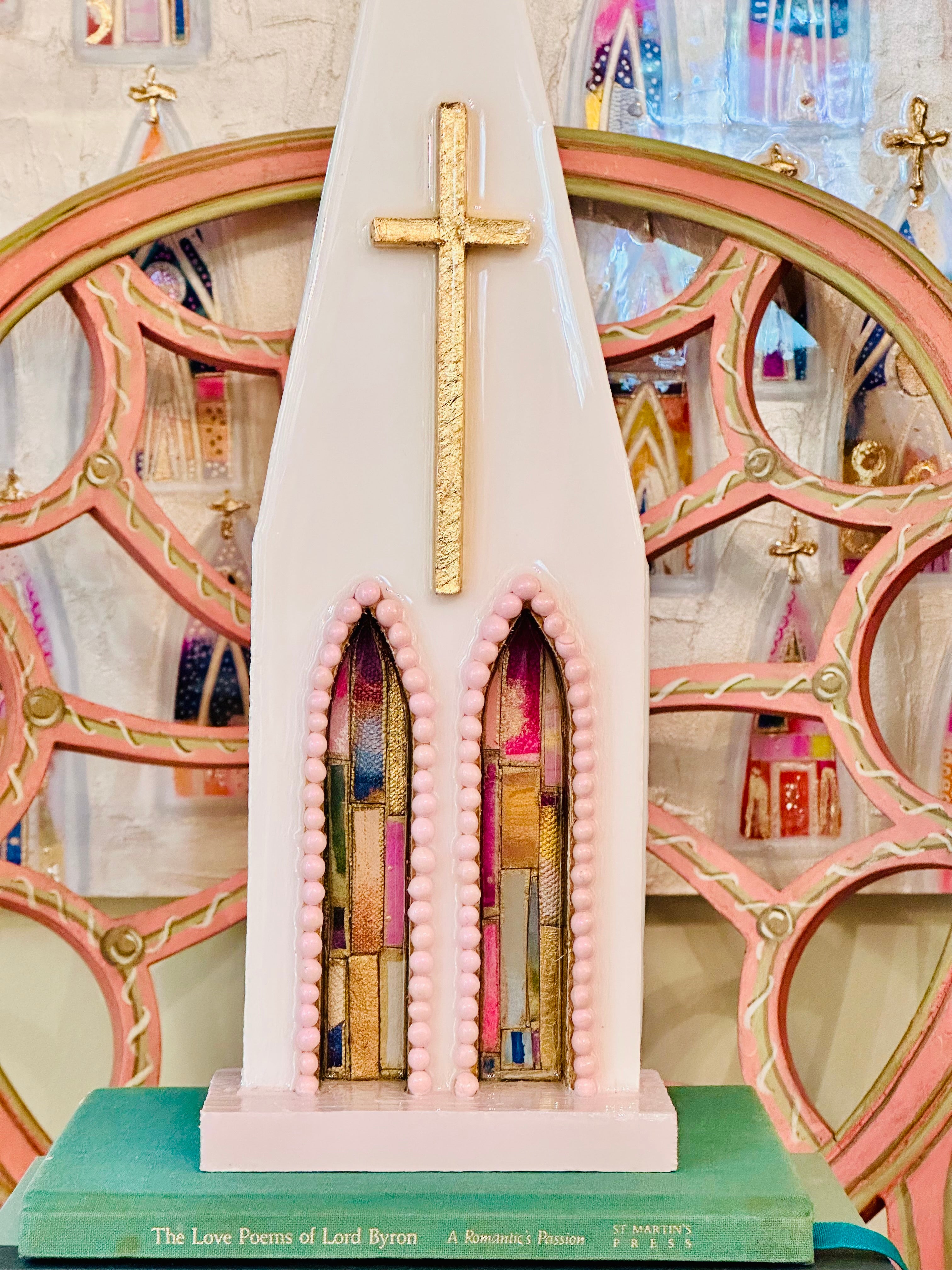 Art Fiala & Laura Rice Beaded Cathedral - 15 inches