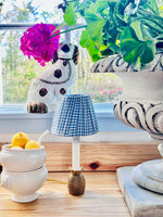 Load image into Gallery viewer, Darling Brass Pineapple Light with Gingham Shade
