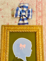 Load image into Gallery viewer, Marvelous Pair of Silk Taffeta Gingham Willow &amp; Pearls Bows
