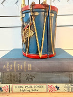 Load image into Gallery viewer, Vintage Federal Eagle Drum Bookends

