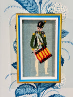 Load image into Gallery viewer, Vintage Needlepoint French Solider Purchased in Athens, 1973
