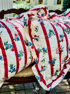 Pair of Vintage Chintz Waverly Shams