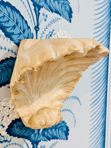 Magnificent Carved Shell Drapery Rod Holders