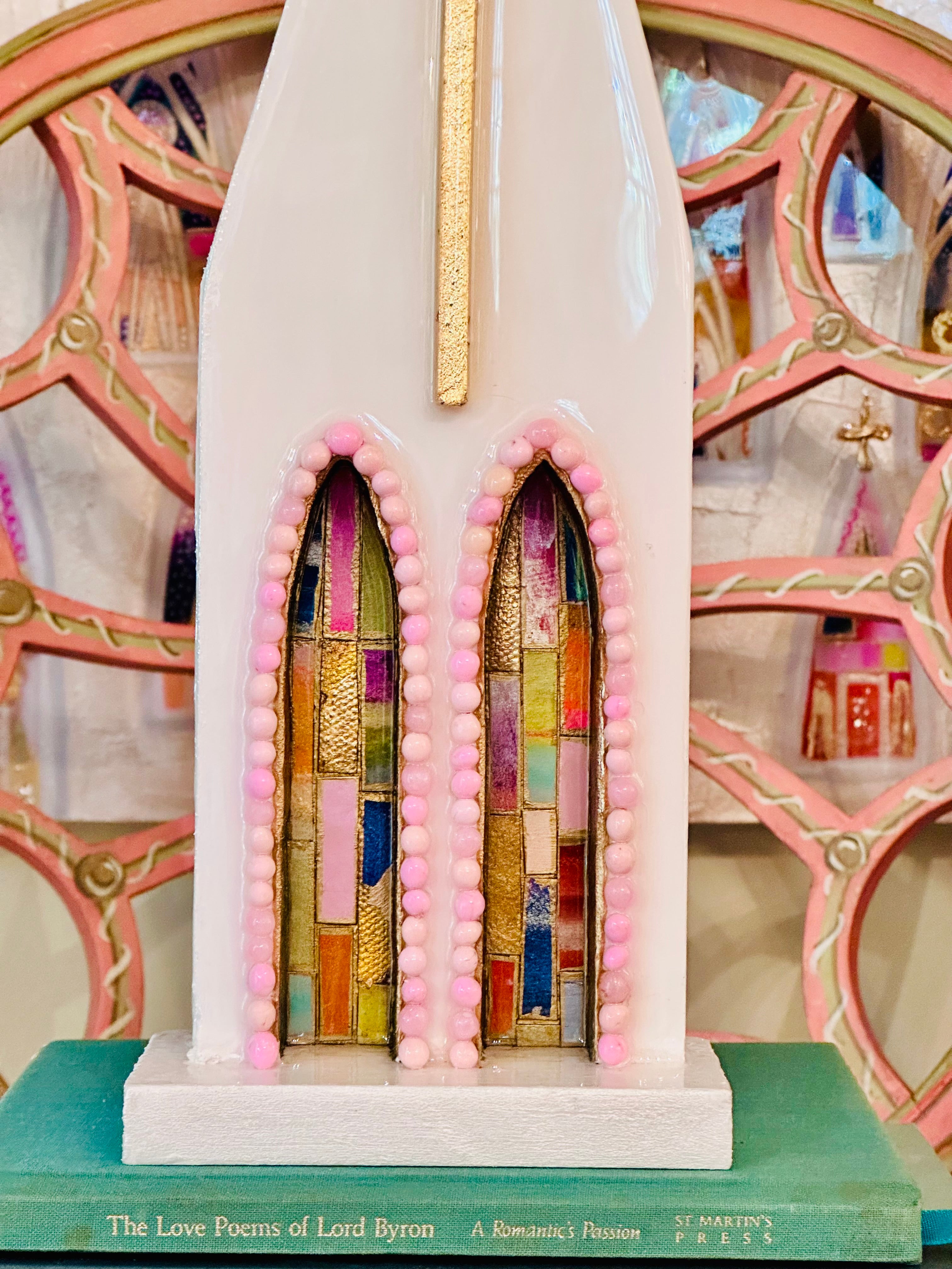 Art Fiala & Laura Rice Beaded Cathedral  - 13 inches