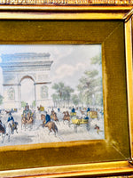 Load image into Gallery viewer, Vintage Pair of Hand Colored Parisian Street Scenes
