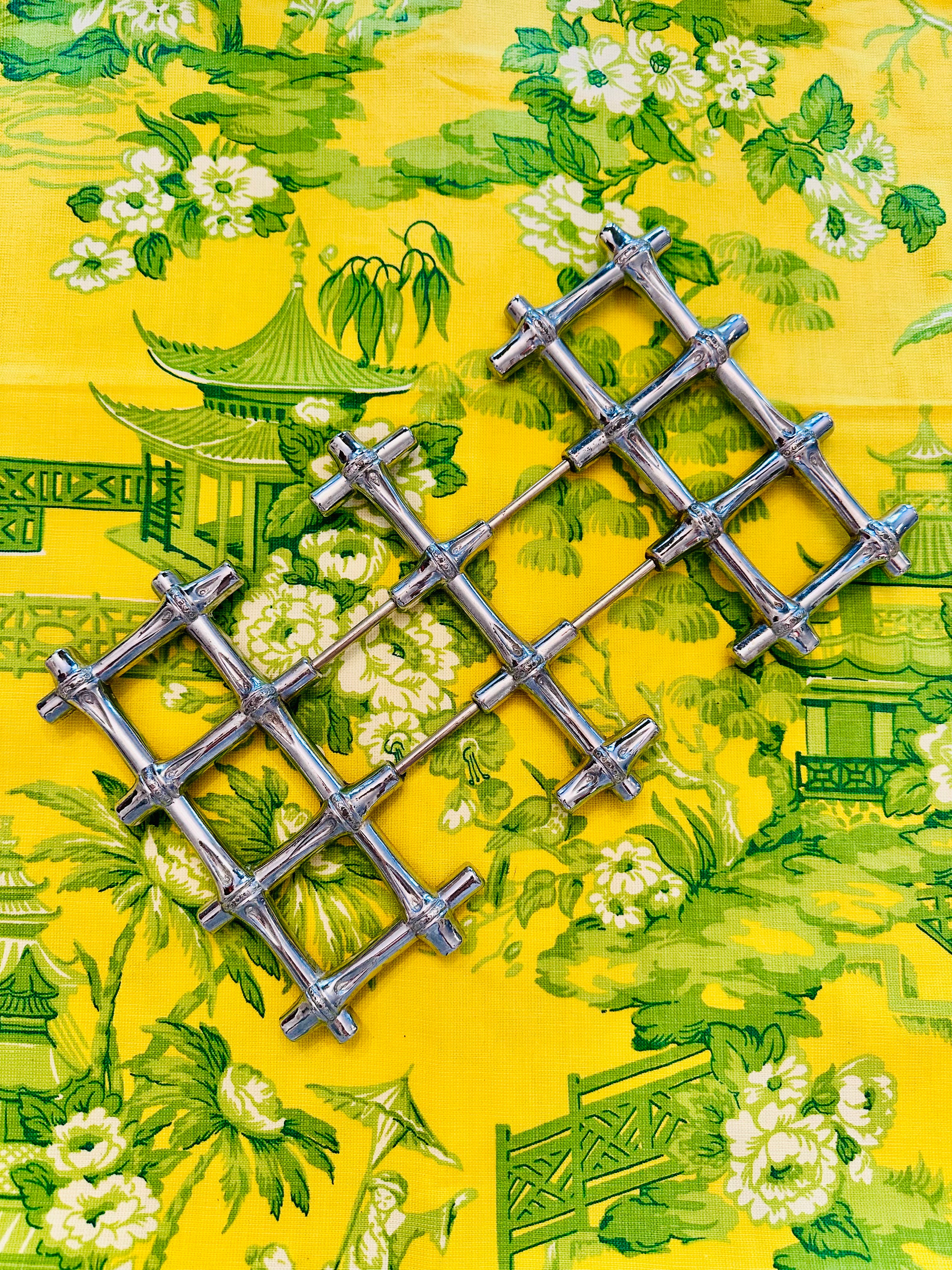 Silver Plate Faux Bamboo Trivet