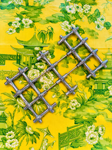 Silver Plate Faux Bamboo Trivet