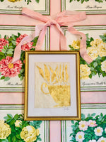 Load image into Gallery viewer, Gold Leaf Botanical on Linen by Laura Rice
